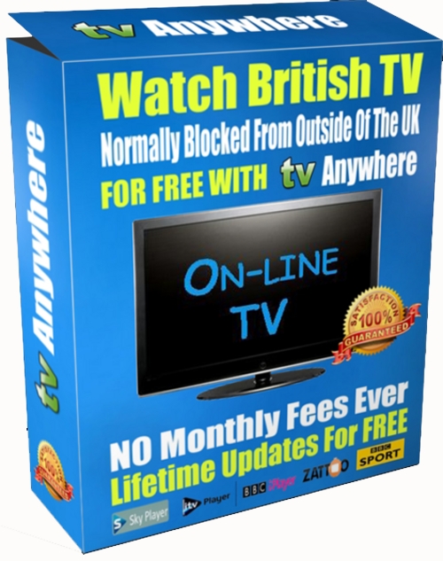 Product picture British TV Anywhere Watch BBC iplayer, ITV player anywhere